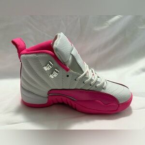 Nike Air Jordan 12 Retro White and Pink Sneakers Size 6.5